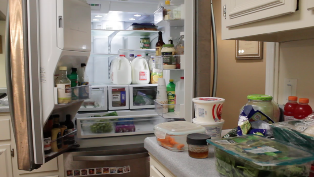 emptying fridge