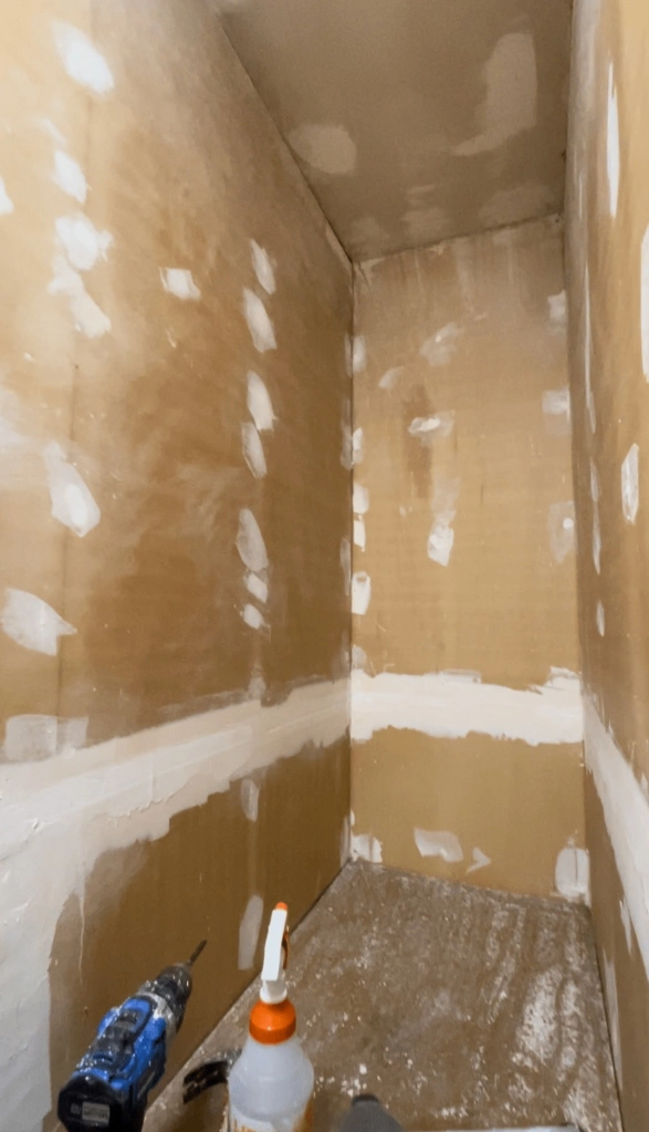 dry wall patches in pantry