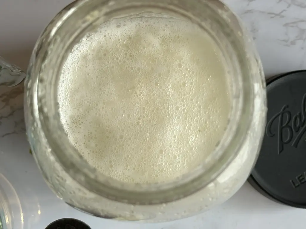 bubbly in mason jar