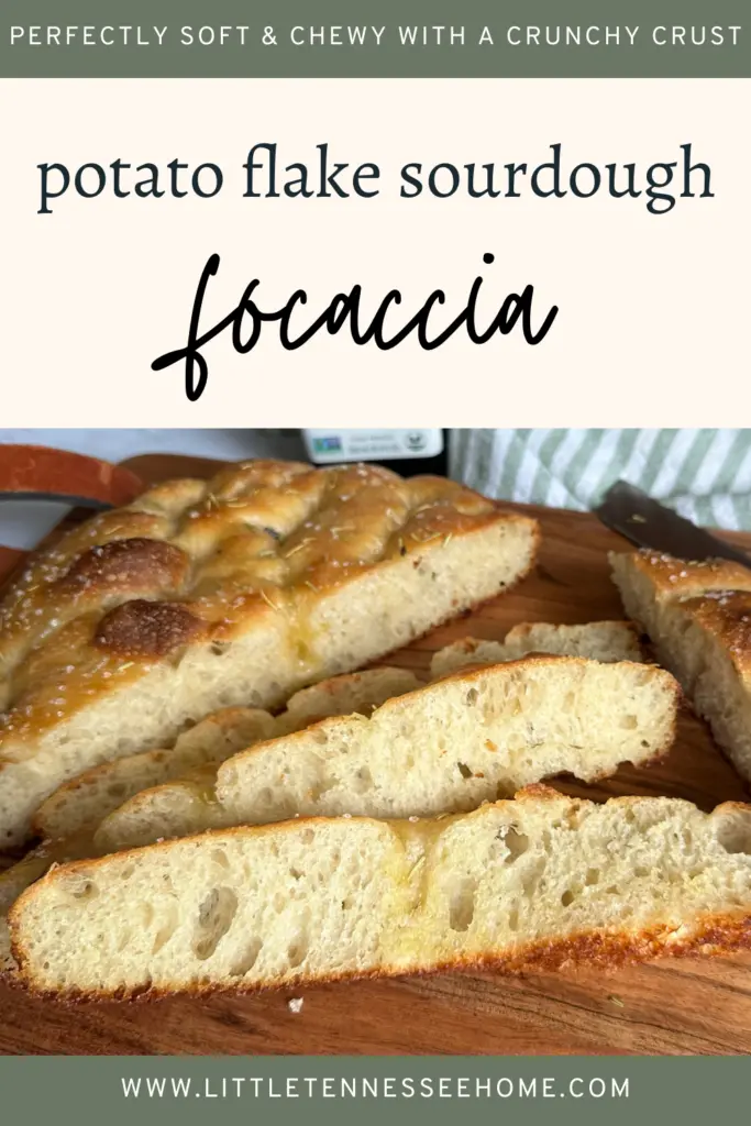 pin image for potato flake sourdough focaccia