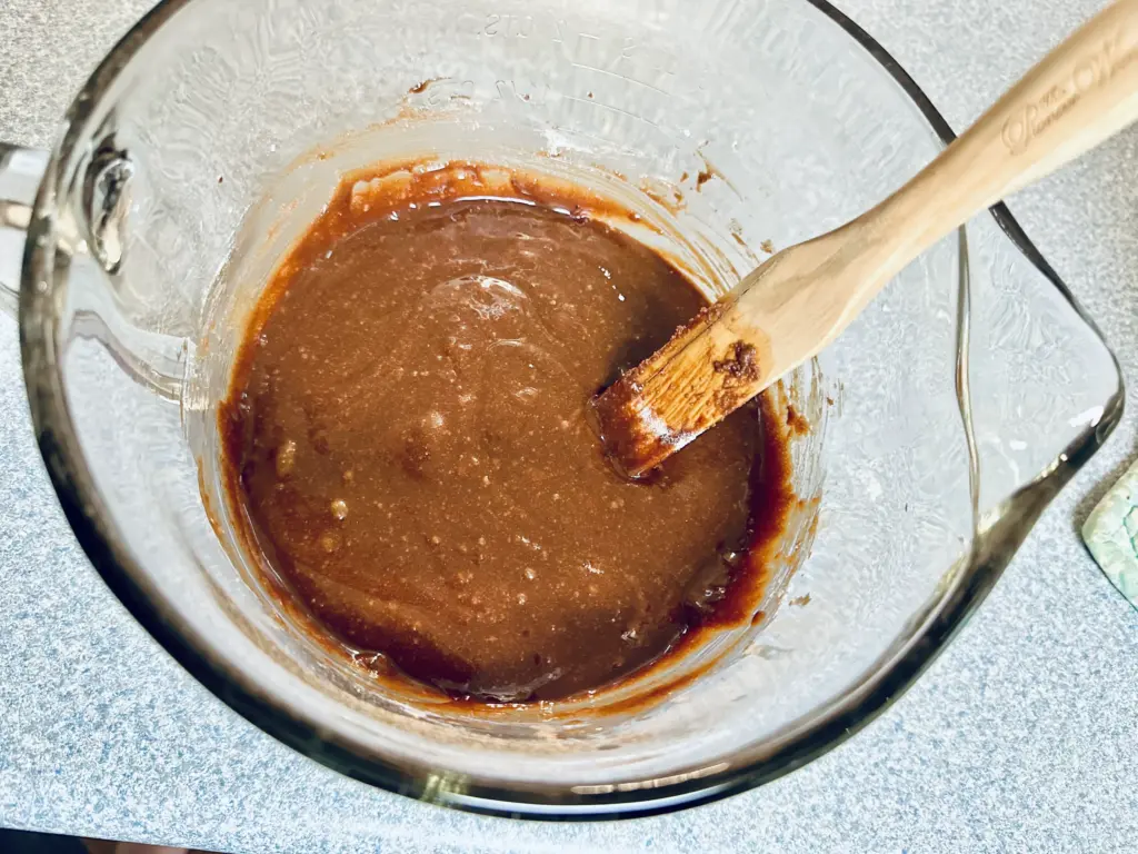 combining all wet ingredients