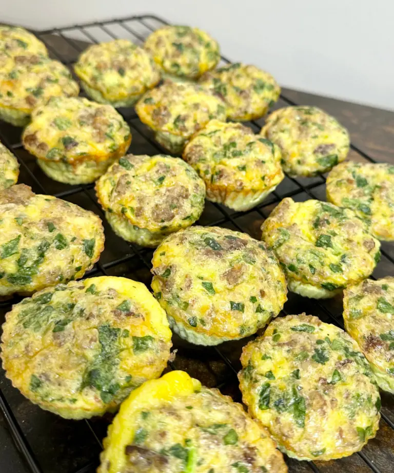 spinach and sausage egg muffins