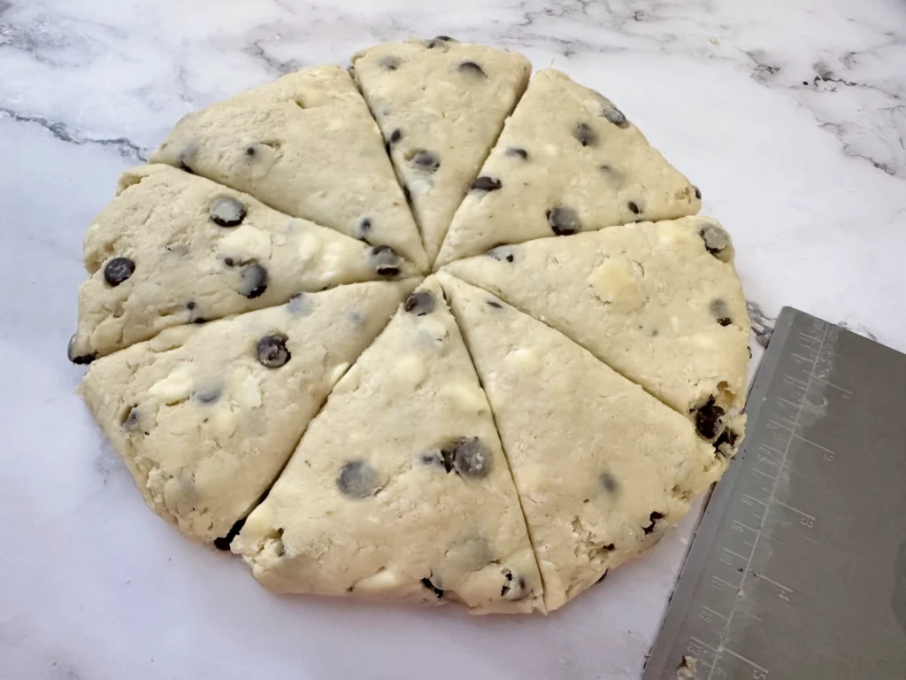 shaping sourdough scones