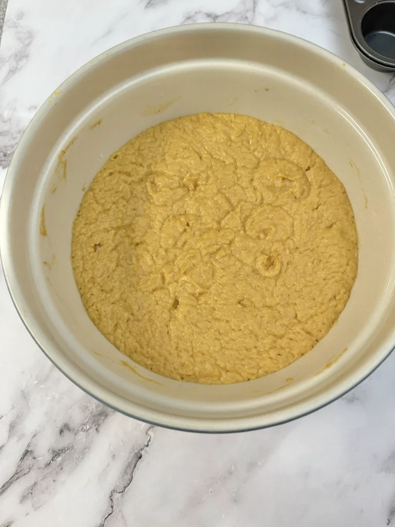 long fermented sourdough pumpkin muffin batter