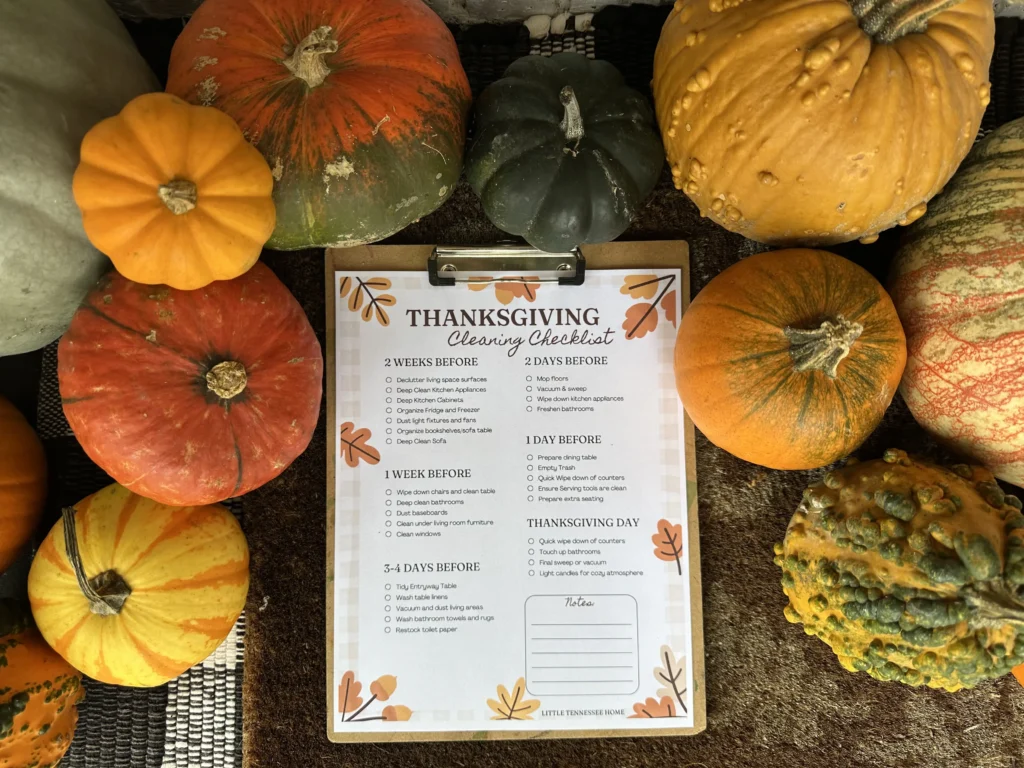 thanksgiving checklist printable