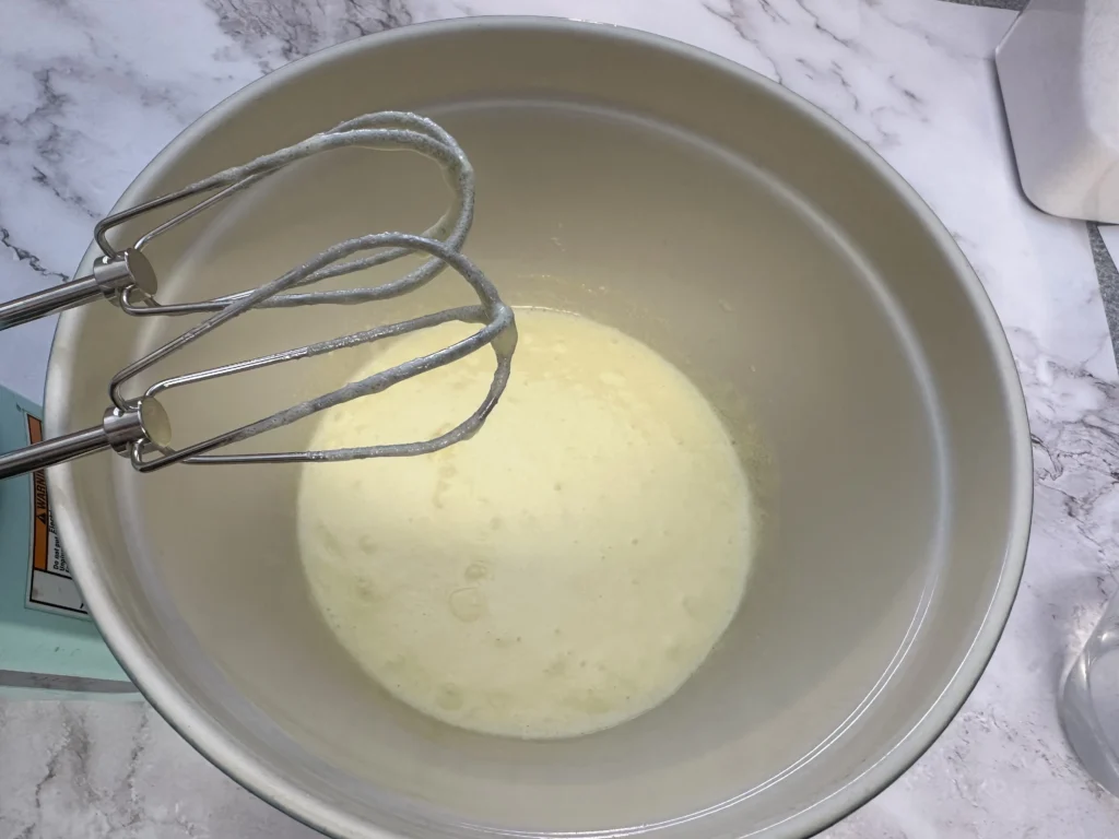 adding liquid ingredients