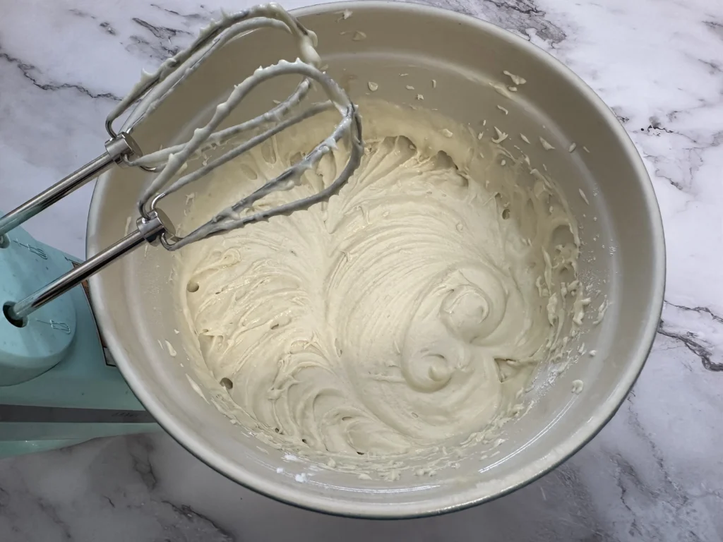 mix coconut cake batter until smooth