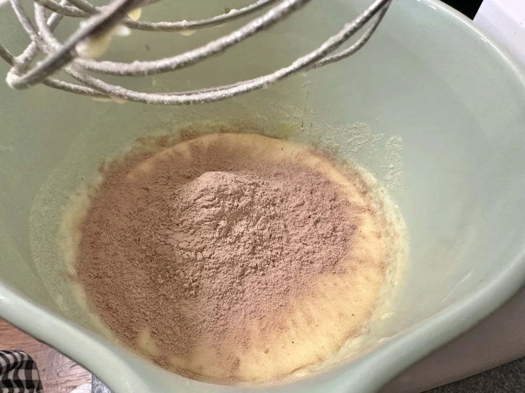 add dry ingredients to batter