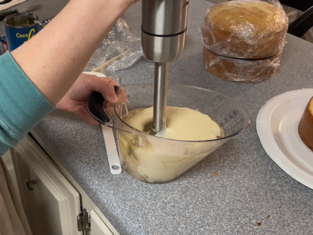 mix with immersion blender