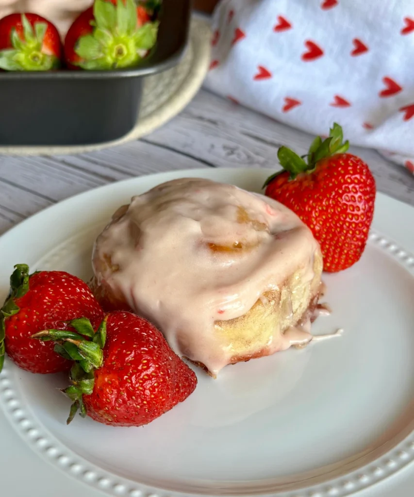 potato flake sourdough strawberry cinnamon rolls