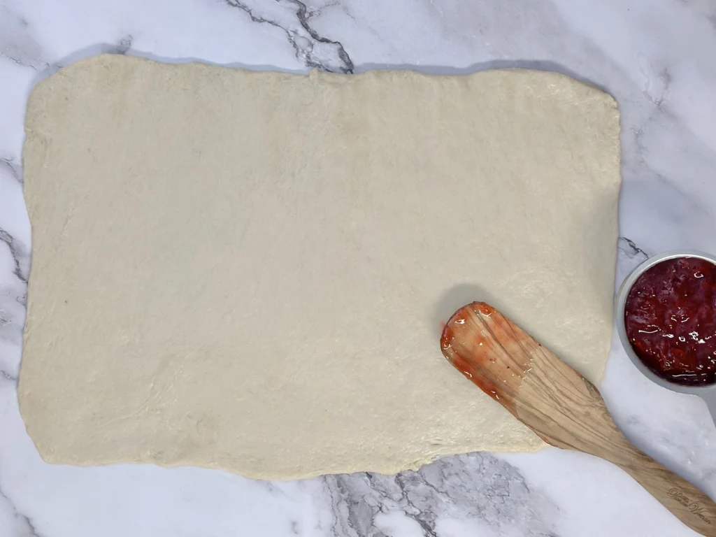 rolled out dough