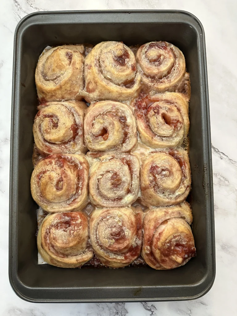 baked potato flake sourdough strawberry sweet rolls