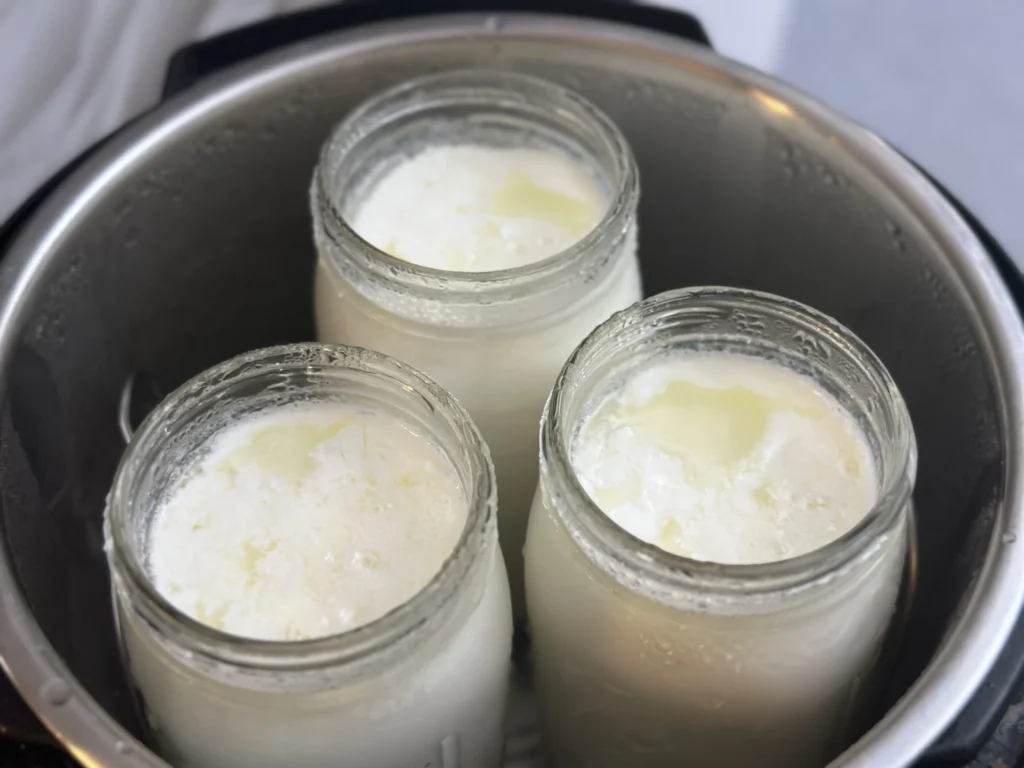 jars of yogurt in instant pot 