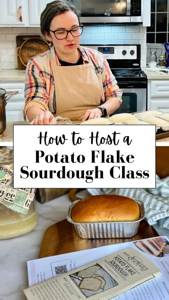 how to host a potato flake sourdough class pin image