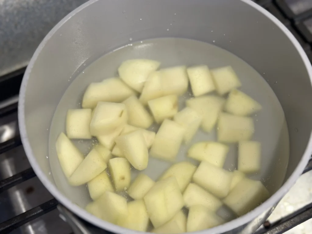 boiling potatoes