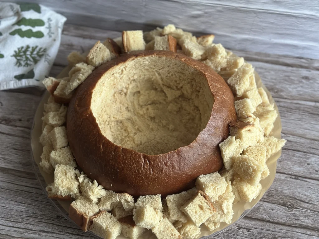 hallowed out bread bowl