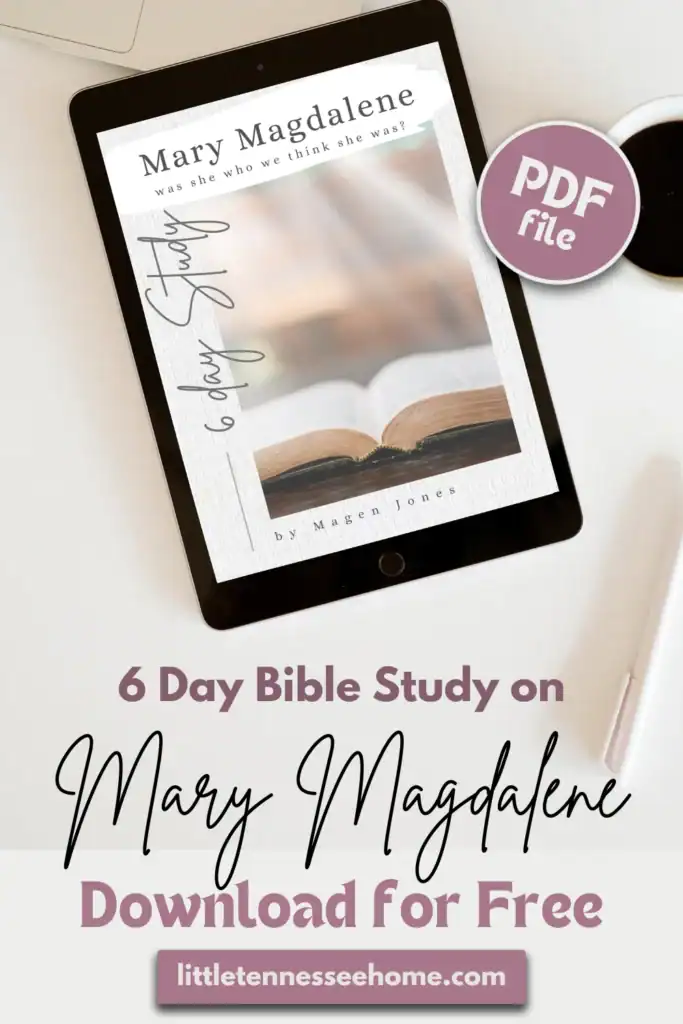 free bible study on Mary Magdalene pin image